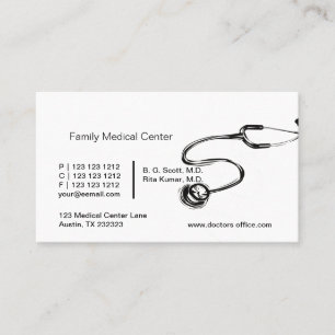 Emergency Doctor Stethoscope Appointment Card