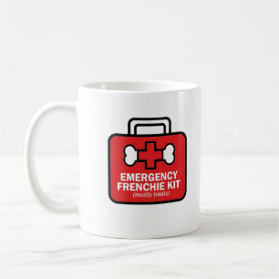 Emergency French Bulldog Treat Kit Funny Parody De Coffee Mug