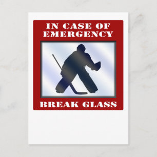 Emergency Hockey Goalie Postcard
