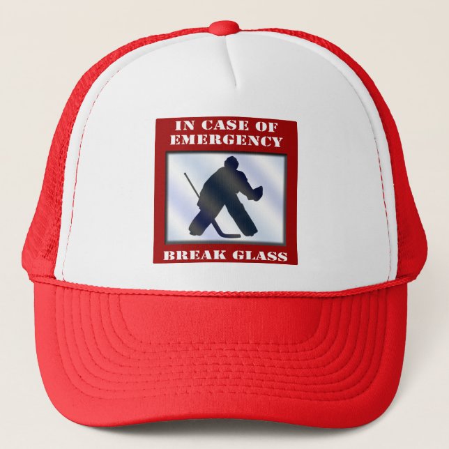Emergency Hockey Goalie Trucker Hat (Front)