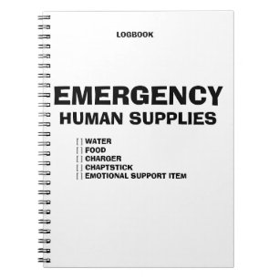 Emergency Human Supplies Notebook