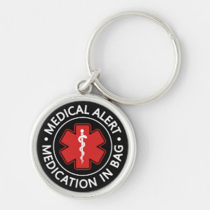 Emergency Medical Alert First Aid Medical Bag Keyc Keychain