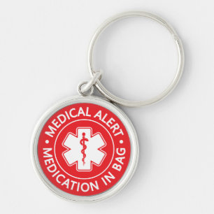 Emergency Medical Alert First Aid Medical Bag Keychain