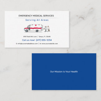 Emergency Medical Services | Ambulance Business Card