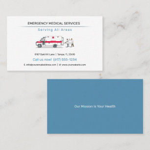 Emergency Medical Services   Ambulance Business Card
