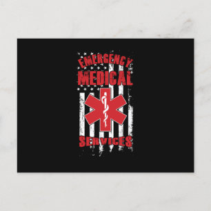 Emergency Medical Services EMS EmT Paramedic Caduc Postcard