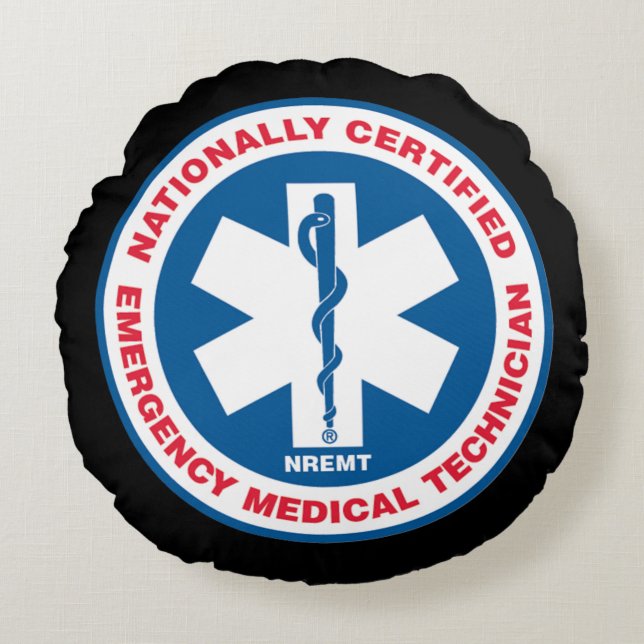 Emergency medical services round pillow (Front)