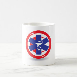 Emergency Medical Symbol Star of Life Caduceus Coffee Mug