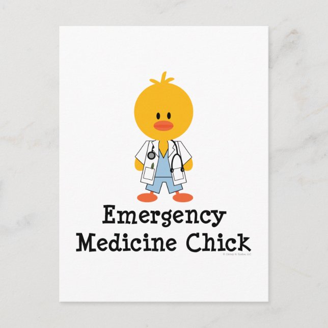Emergency Medicine Chick Postcard (Front)