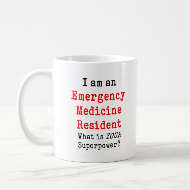emergency medicine resident coffee mug (Left)