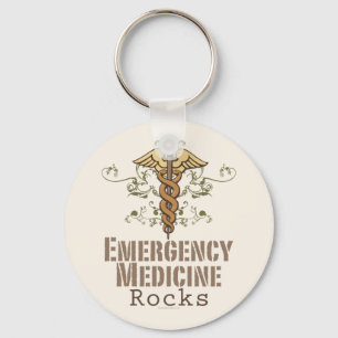 Emergency Medicine Rocks Key Chain