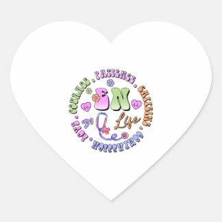 Emergency Nurse circle  Heart Sticker