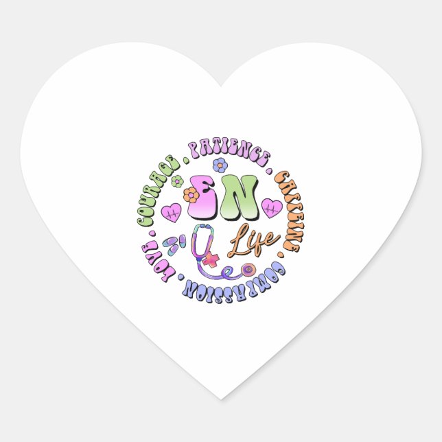 Emergency Nurse circle  Heart Sticker (Front)