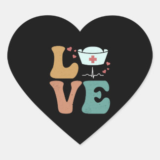 Emergency Nurse ER Nurse ER Nurse LOVE Heart Sticker
