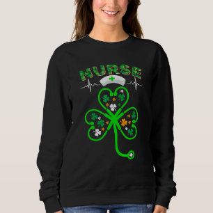 Emergency Nurse Squad Nursing St Patrick Day Gnome Sweatshirt