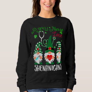 Emergency Nurse Squad Nursing St Patrick Day Gnome Sweatshirt