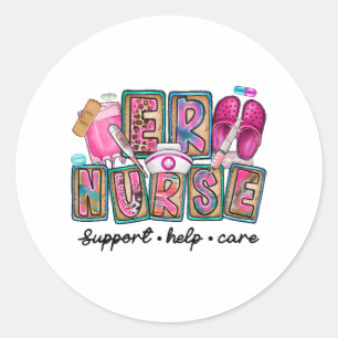 Emergency Nurse support Classic Round Sticker