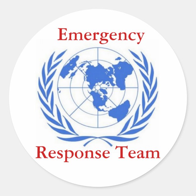 Emergency  Response Team - Red Classic Round Sticker (Front)
