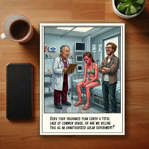 Emergency Room Adventures Cartoon Postcard