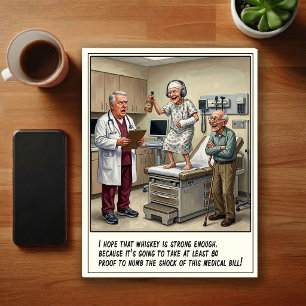 Emergency Room Adventures Cartoon Postcard