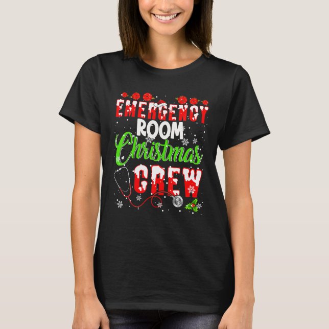 Emergency Room Christmas Crew Xmas Santa Nurse Nur T-Shirt (Front)