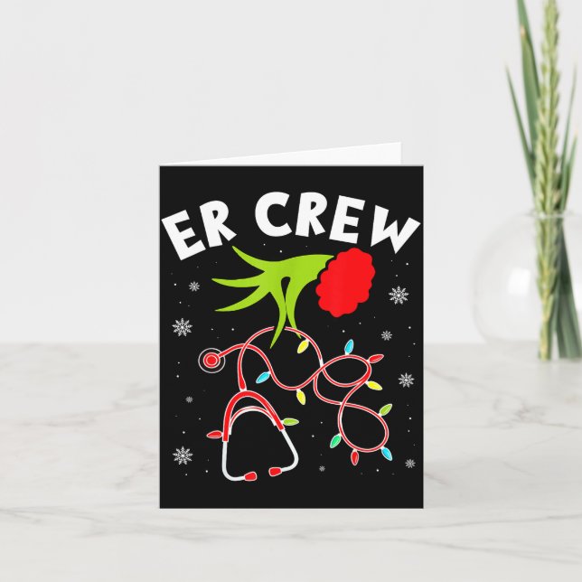Emergency Room Christmas Er Crew Nurse Xmas Holida Card (Front)