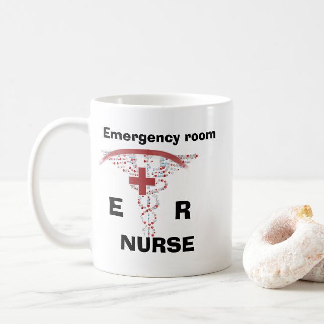 Emergency room, ER nurse,National nurse day Coffee Mug (With Donut)