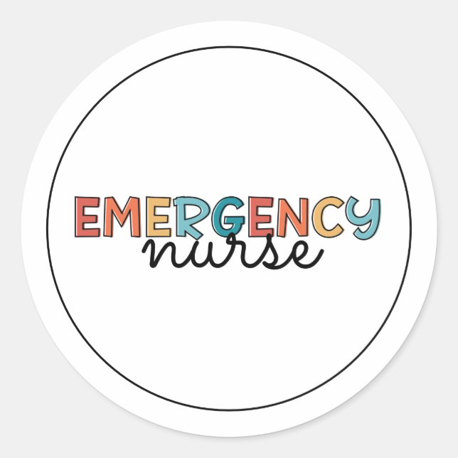 Emergency Room Nurse ER Nurse Classic Round Sticker (Front)