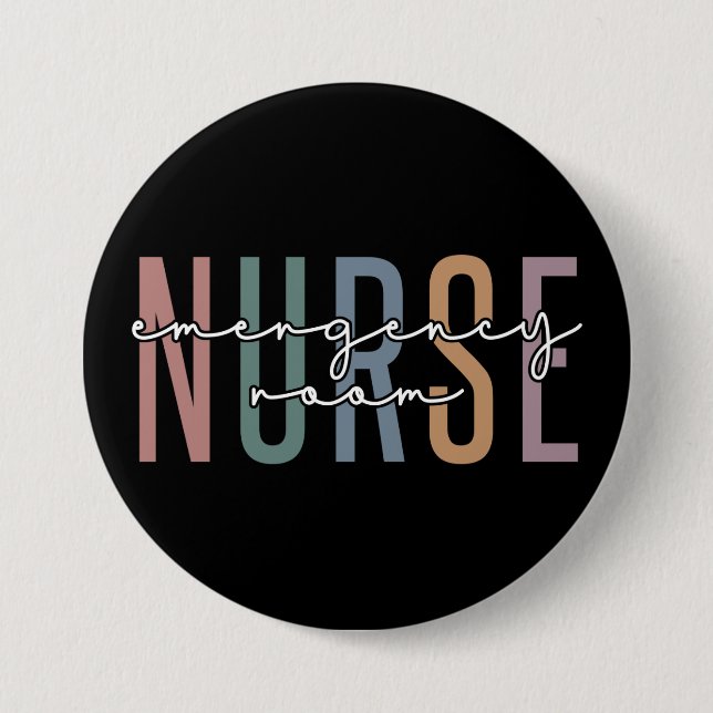 Emergency Room nurse RN Future nurse gifts 3 Inch Round Button (Front)