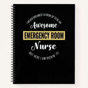 Emergency Room Nurse Shirt Funny Notebook