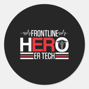 Emergency Room Technician Er Tech Hero Classic Round Sticker