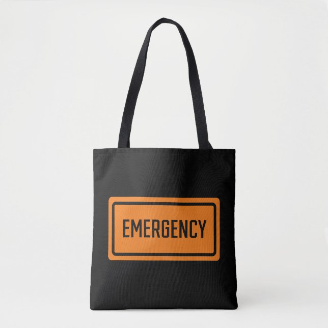 Emergency Sign Tote Bag (Front)