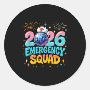 Emergency Squad New Year 2026 Medical Crew Nurse E Classic Round Sticker