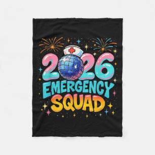 Emergency Squad New Year 2026 Medical Crew Nurse E Fleece Blanket