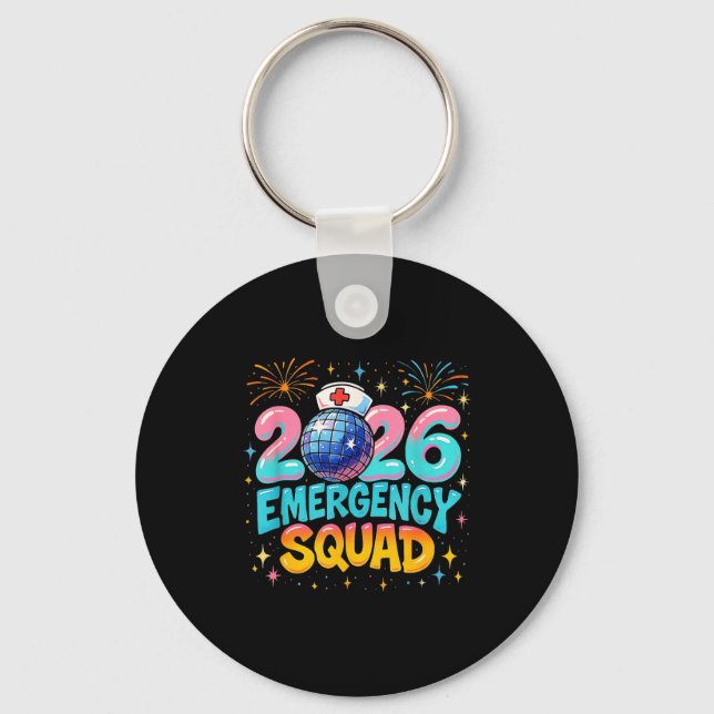 Emergency Squad New Year 2026 Medical Crew Nurse E Keychain (Front)