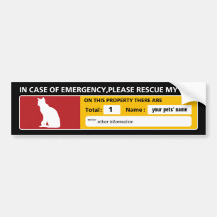 Emergency Sticker (cat)