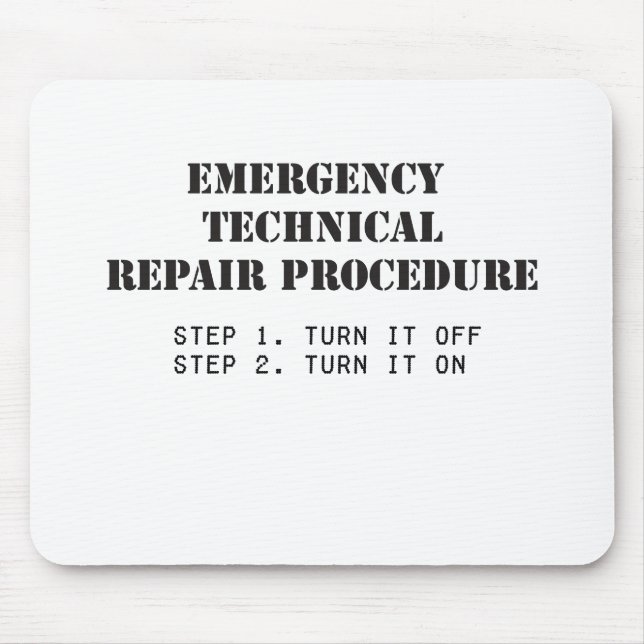 Emergency Technical Repair Procedure Mouse Pad (Front)