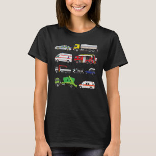 Emergency Vehicles Hospital Police Car Ambulance T T-Shirt