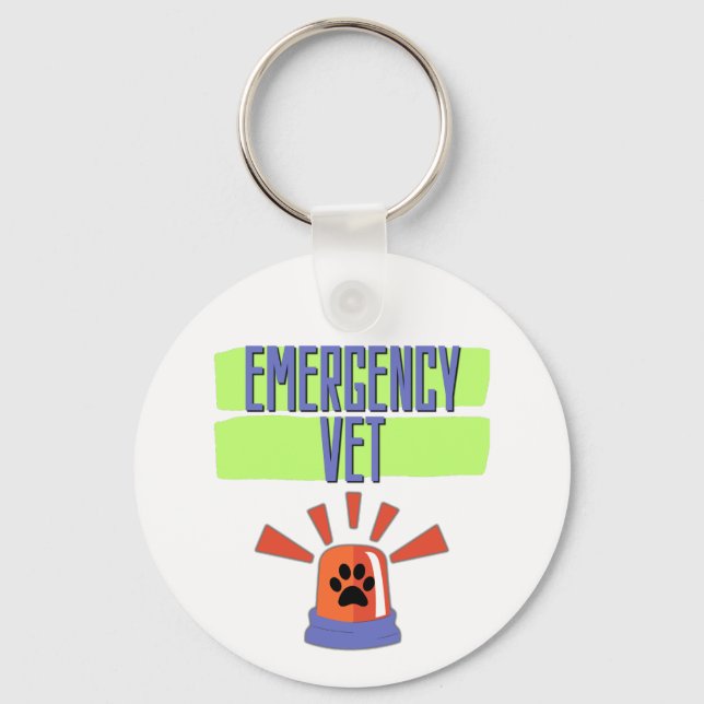 Emergency Vet – Veterinary Emergency Design Keychain (Front)