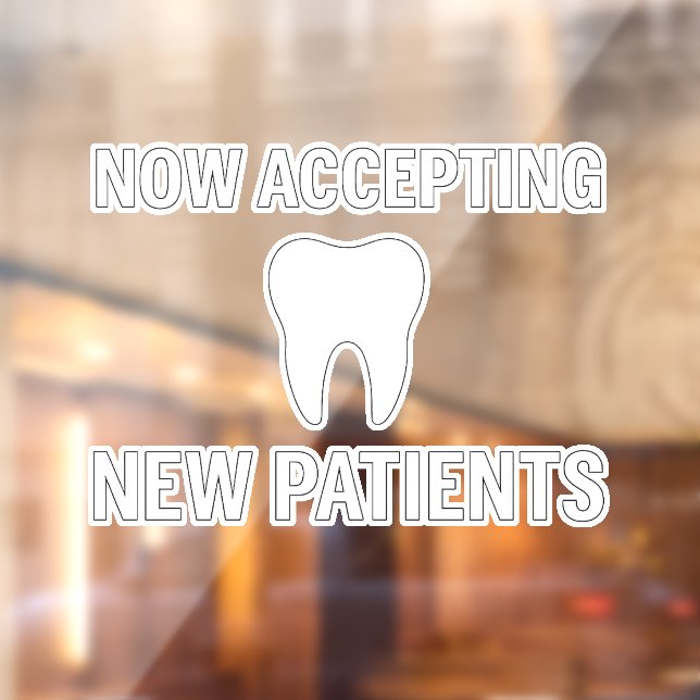 EMERGENCY WALK-INS WELCOME Dental Window Decal – T (Sheet 2)