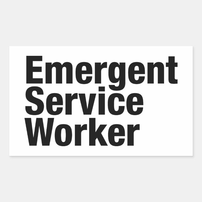 Emergent Service Worker Sticker (Front)
