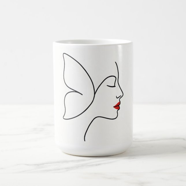 Emerging Wings – Hidden Butterfly Healing Portrait Coffee Mug (Center)