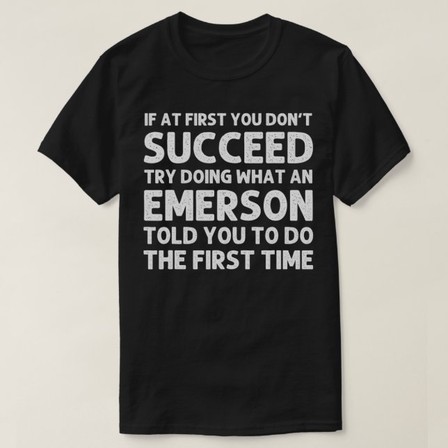 EMERSON Funny Surname Family Tree Birthday Reunion T-Shirt (Design Front)
