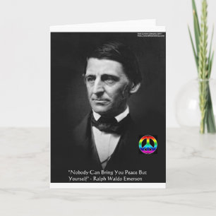 Emerson "Peace Is Within" Wisdom Quote Gifts & Tee Card