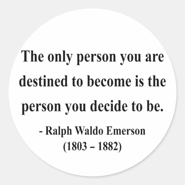 Emerson Quote 1a Classic Round Sticker (Front)