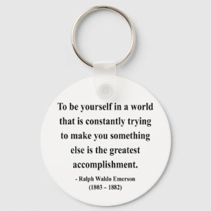 Emerson Quote 4a Keychain