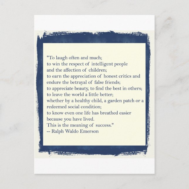 Emerson Quote Postcard (Front)