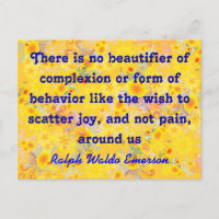 Emerson quote postcard