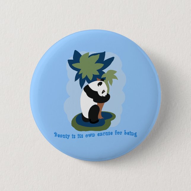 Emerson Quote with Endangered Panda 2 Inch Round Button (Front)
