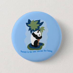 Emerson Quote with Endangered Panda 2 Inch Round Button